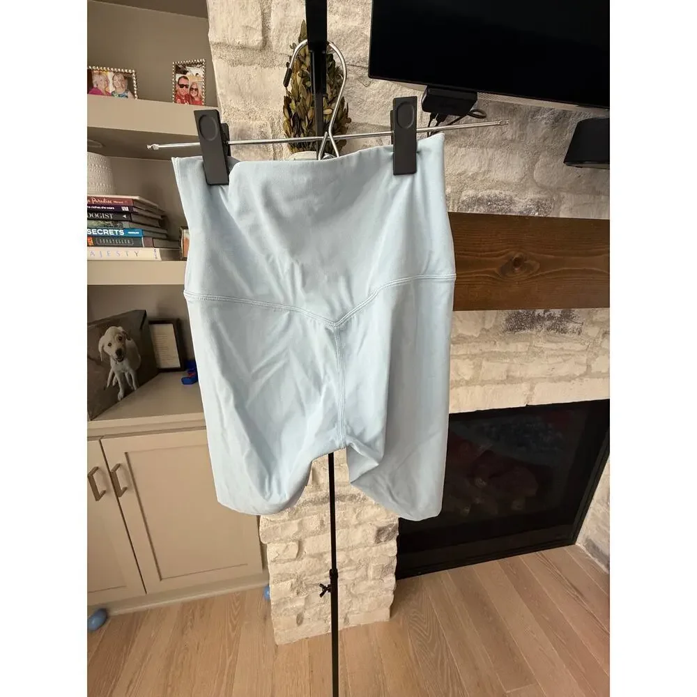 Nike Zenvy Women's Light Armoury Blue High-Waisted 20.5cm Biker Shorts Size XS